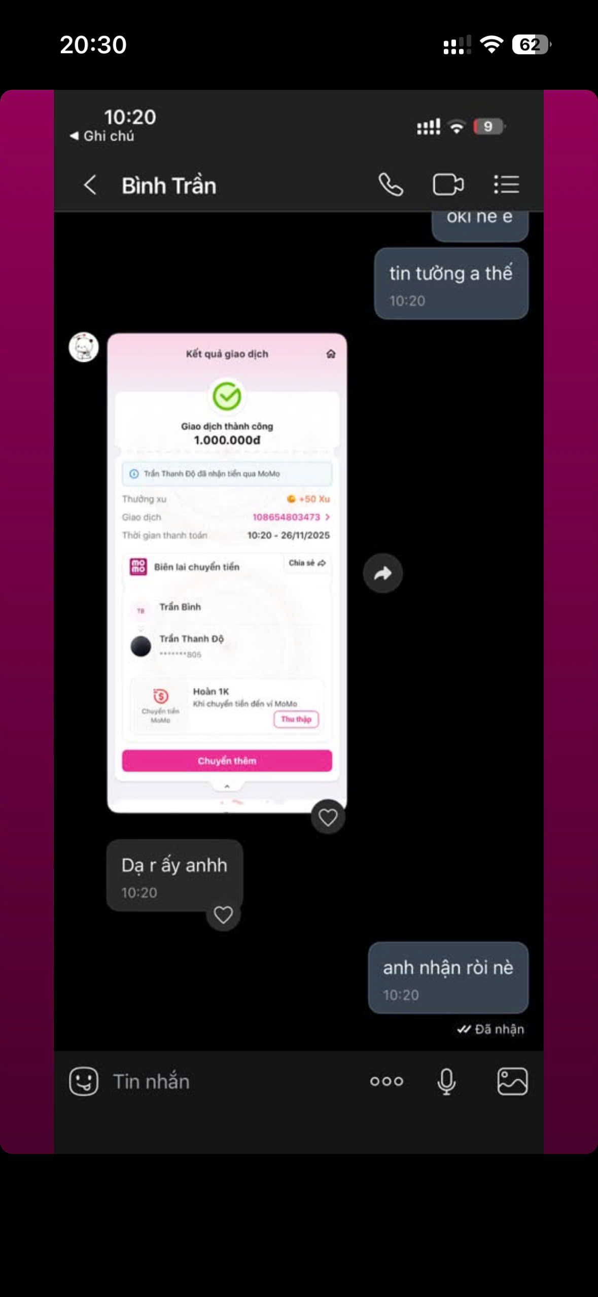 Client feedback proof