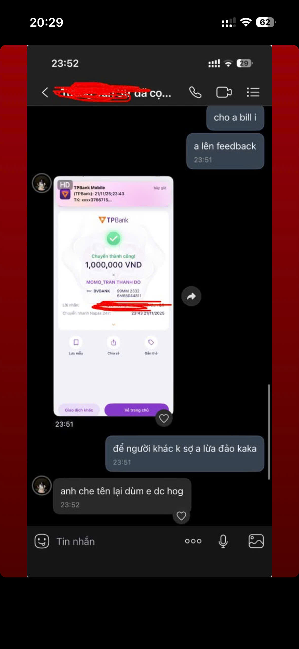 Client feedback proof