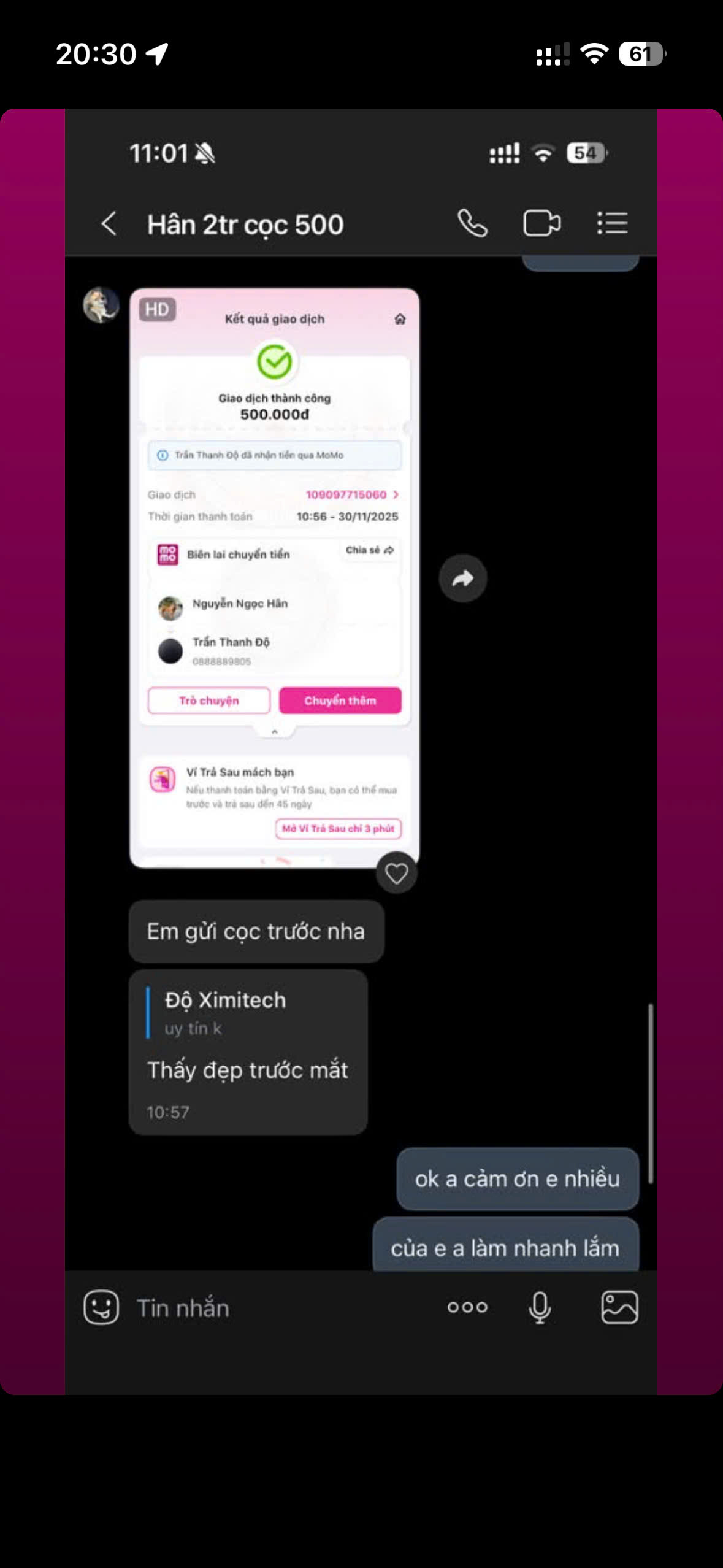 Client feedback proof