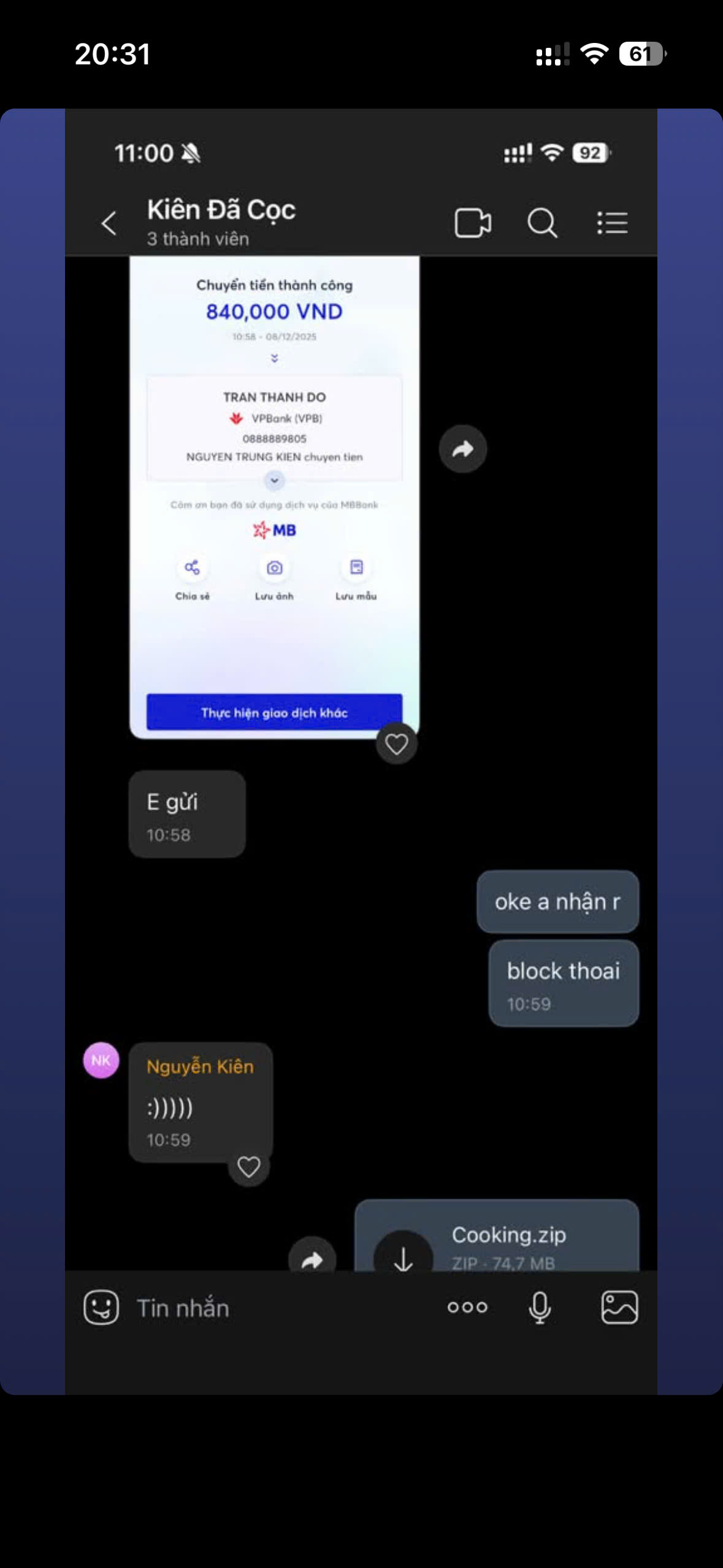 Client feedback proof