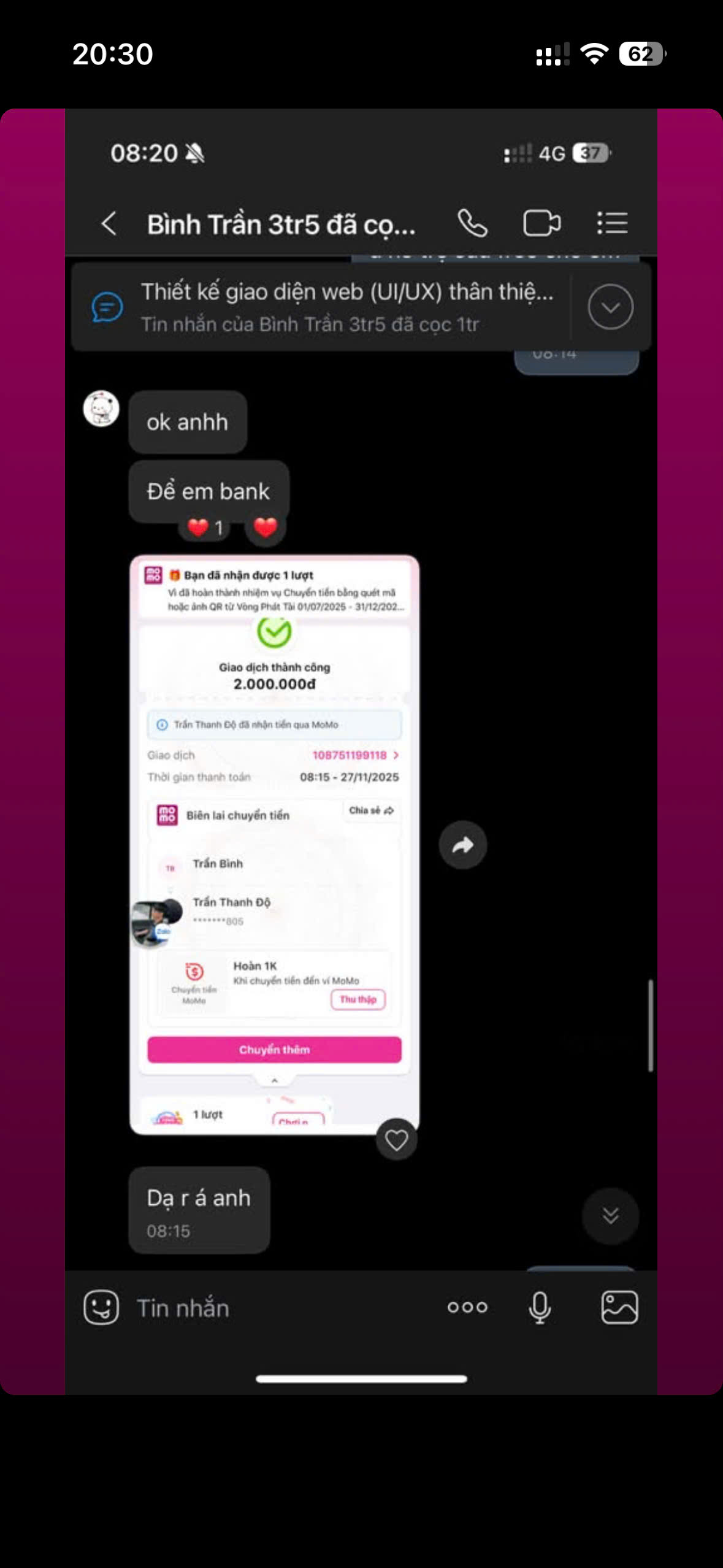Client feedback proof