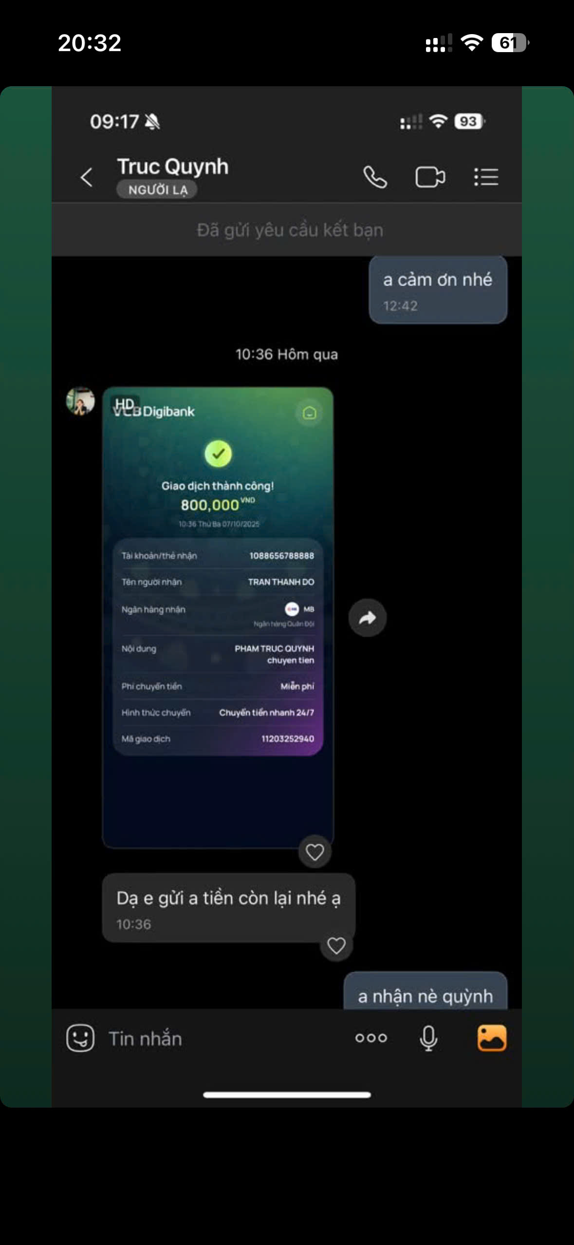 Client feedback proof