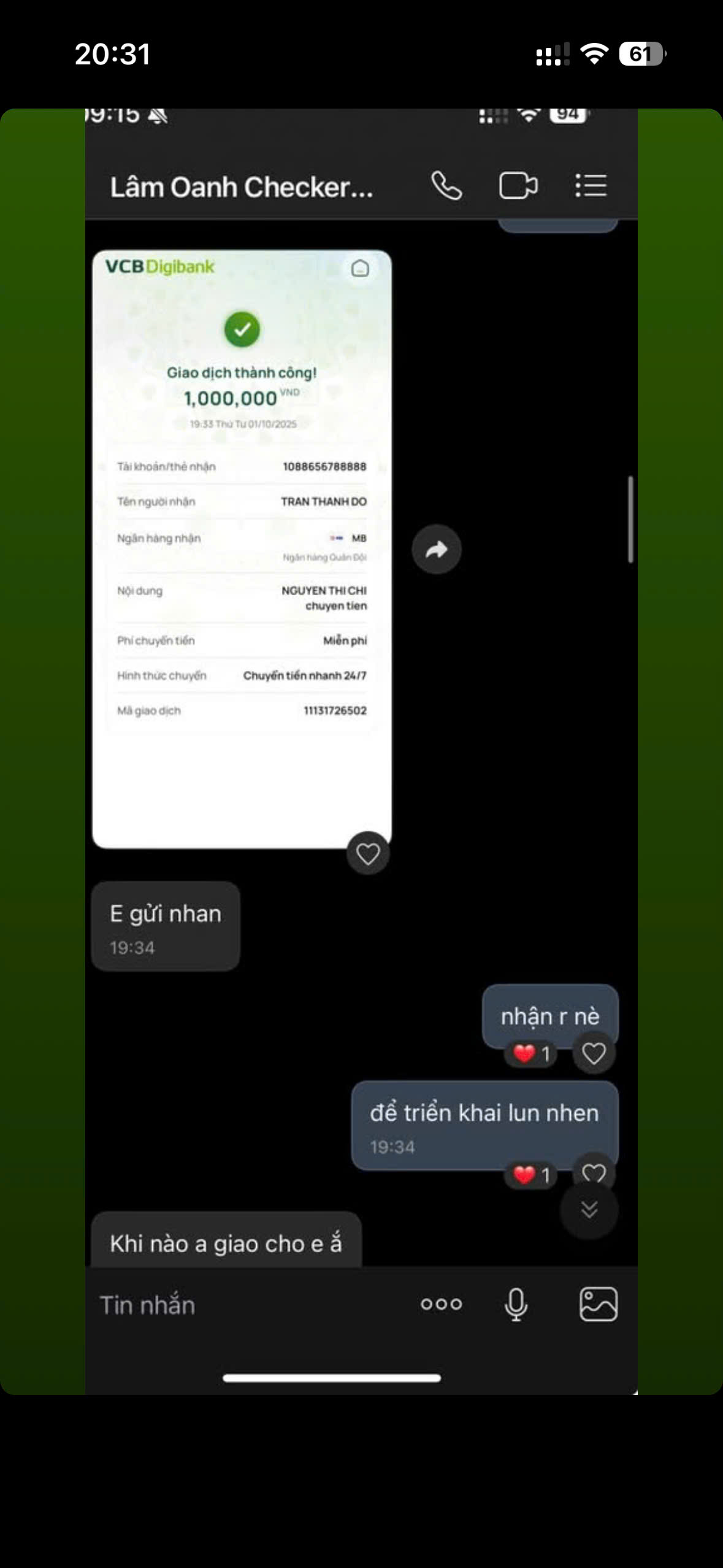 Client feedback proof