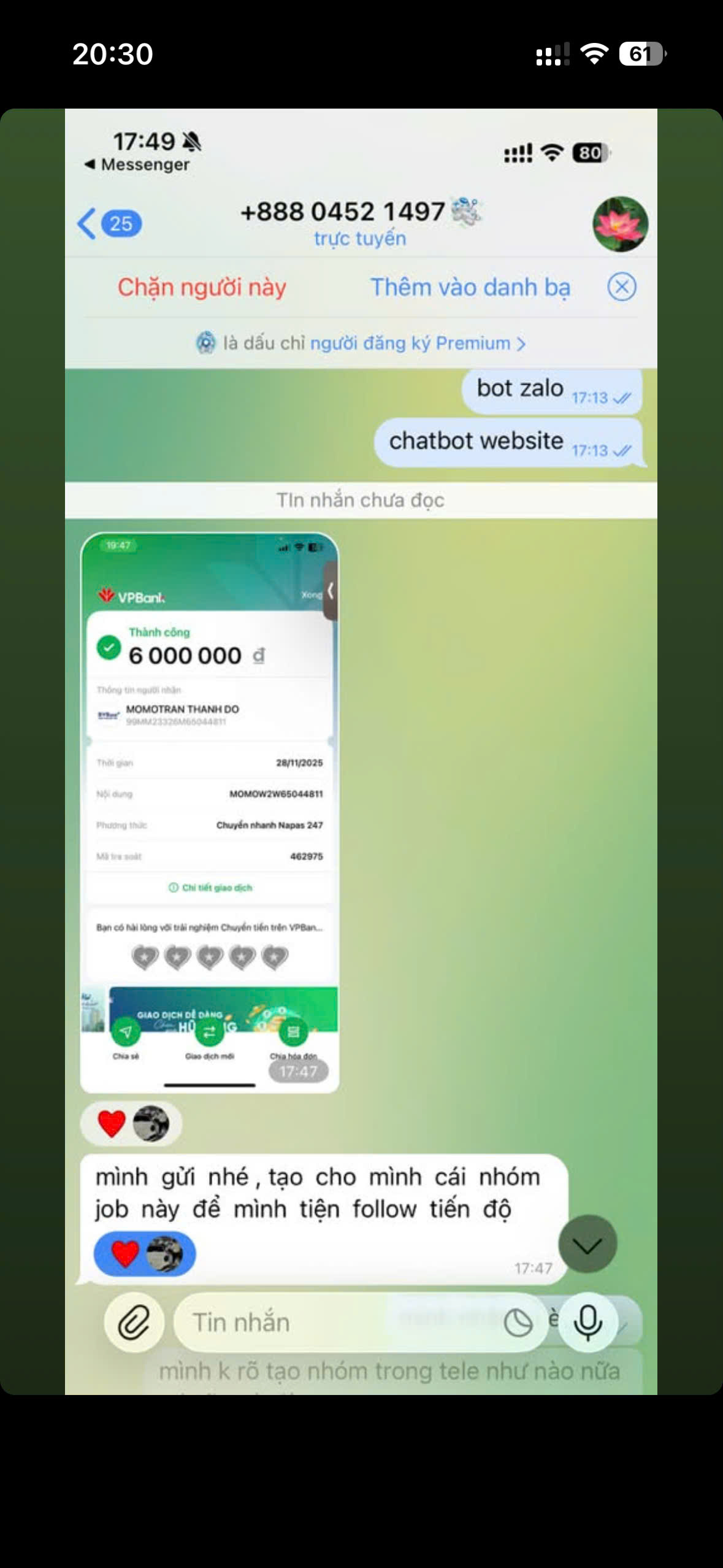 Client feedback proof
