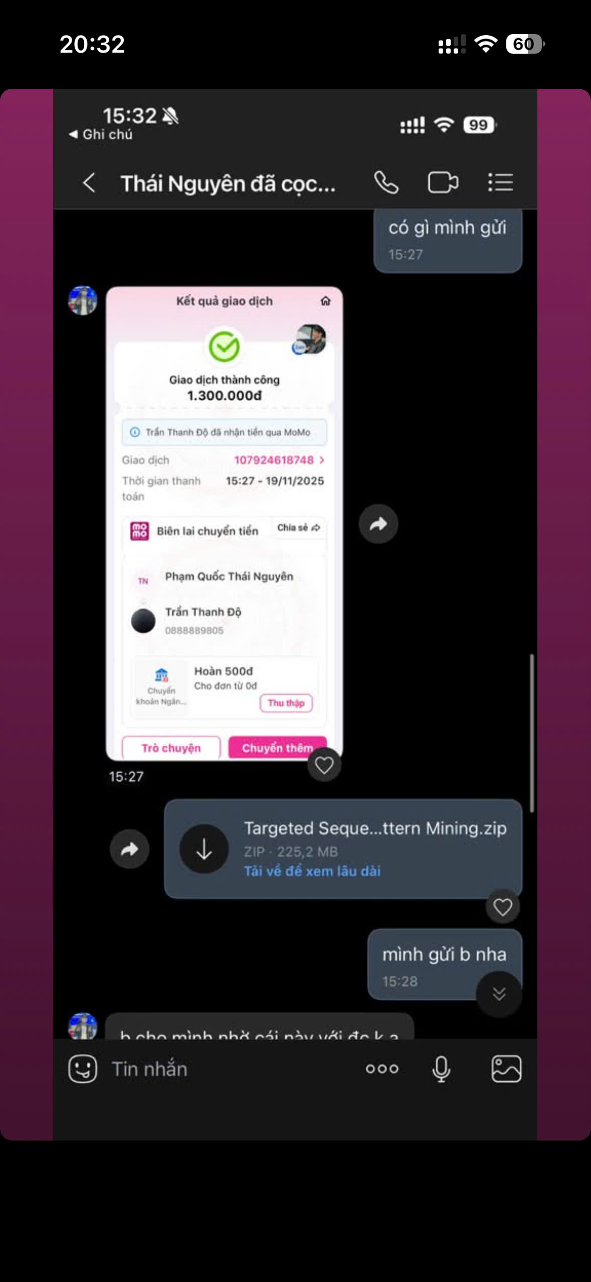 Client feedback proof