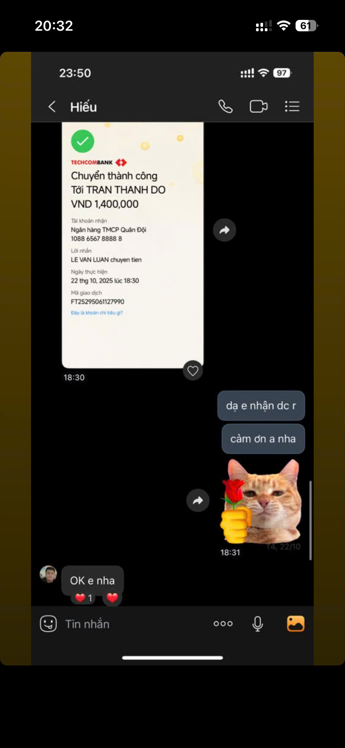 Client feedback proof